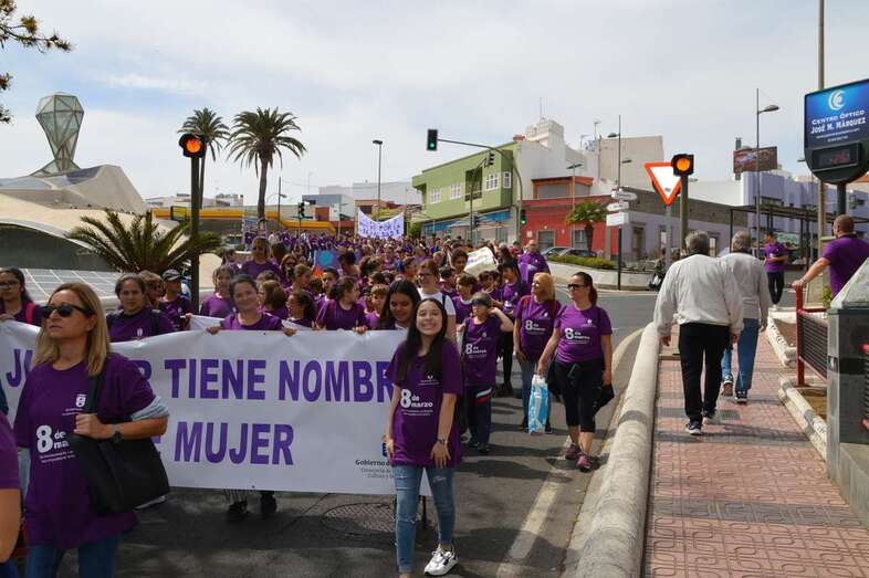 Marcha del 8M en Telde en marzo de 2020/TA.